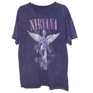 Nirvana In Utero Graphic T-Shirt Purple Sz 1X Cotton